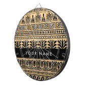 Griechischer Fret, Mixed Meander Key, Braun, Ihr N Dartscheibe (Vorderseite rechts)