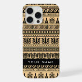 Griechischer Fret, Mixed Meander Key, Braun, Ihr N iPhone Hülle (Rückseite)