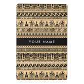 Griechischer Fret, Mixed Meander Key, Braun, Ihr N Mini Klemmbrett (Rückseite)