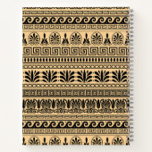 Griechischer Fret, Mixed Meander Key, Braun, Ihr N Notizblock (Rückseite)