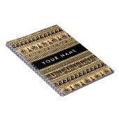 Griechischer Fret, Mixed Meander Key, Braun, Ihr N Notizblock (Rechte Seite)