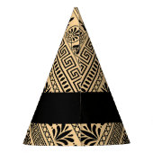 Griechischer Fret, Mixed Meander Key, Braun, Ihr N Partyhütchen (Rückseite)