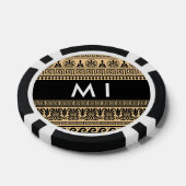 Griechischer Fret, Mixed Meander Key, Braun, Ihr N Pokerchips (Einzeln)