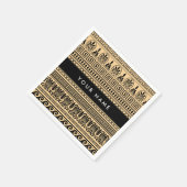 Griechischer Fret, Mixed Meander Key, Braun, Ihr N Serviette (Ecke)