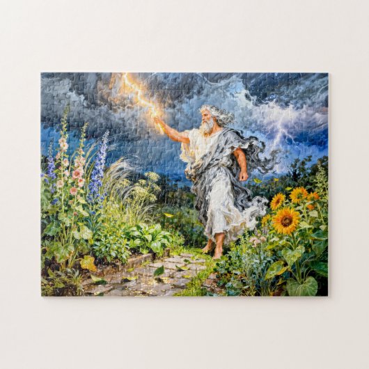 Griechischer Gott Boreas Wintergarten Puzzle (Horizontal)