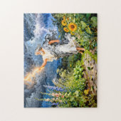 Griechischer Gott Boreas Wintergarten Puzzle (Vertikal)