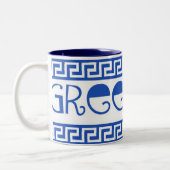 GRIECHISCHER GOTT-GRIECHE-SCHLÜSSEL ZWEIFARBIGE TASSE (Links)
