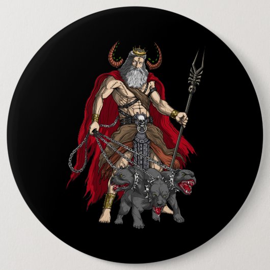 Griechischer Gott Hades Button (Vorderseite)
