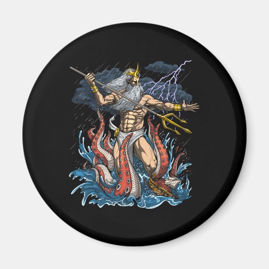 Griechischer Gott Poseidon Magnet (Vorne)