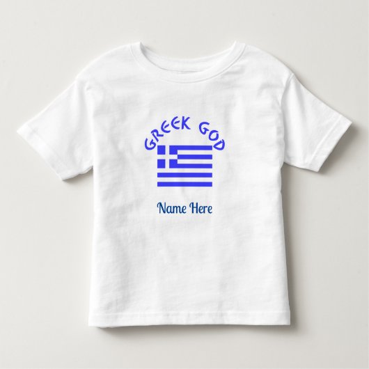 Griechischer Gott und die griechische Flagge Perso Kleinkind T-shirt (Vorderseite)