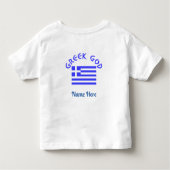 Griechischer Gott und die griechische Flagge Perso Kleinkind T-shirt (Rückseite)