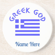 Griechischer Gott und Flagge Griechenlands Persona