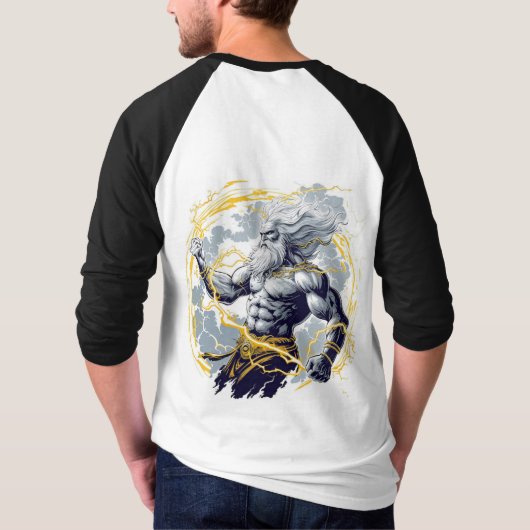 Griechischer Gott Vector T - Shirt (Rückseite)