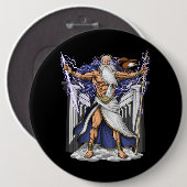 Griechischer Gott Zeus Button (Vorne & Hinten)