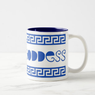 GRIECHISCHER GÖTTIN-GRIECHE-SCHLÜSSEL ZWEIFARBIGE TASSE