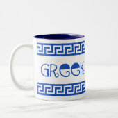 GRIECHISCHER GÖTTIN-GRIECHE-SCHLÜSSEL ZWEIFARBIGE TASSE (Links)