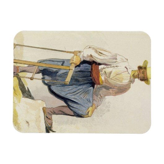 Griechischer Holzfäller, 13. Juni 1856 (Stift, Tin Magnet (Horizontal)