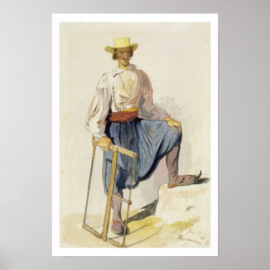 Griechischer Holzfäller, 13. Juni 1856 (Stift, Tin Poster (Vorne)