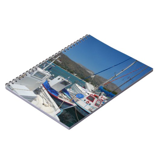 Griechischer Insel-Hafen Notizblock (Linke Seite)