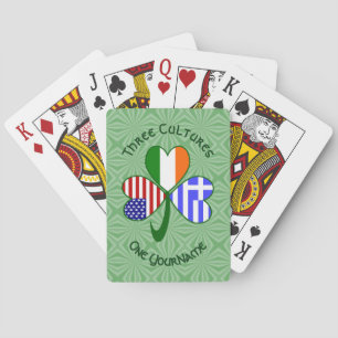 Griechischer Irischer Amerikanischer Shamrock Pers Spielkarten