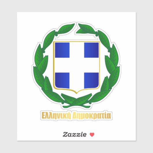 Griechischer Kakao Aufkleber (Blatt)