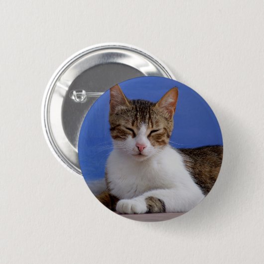 Griechischer Katzenknopf Button (Vorne & Hinten)