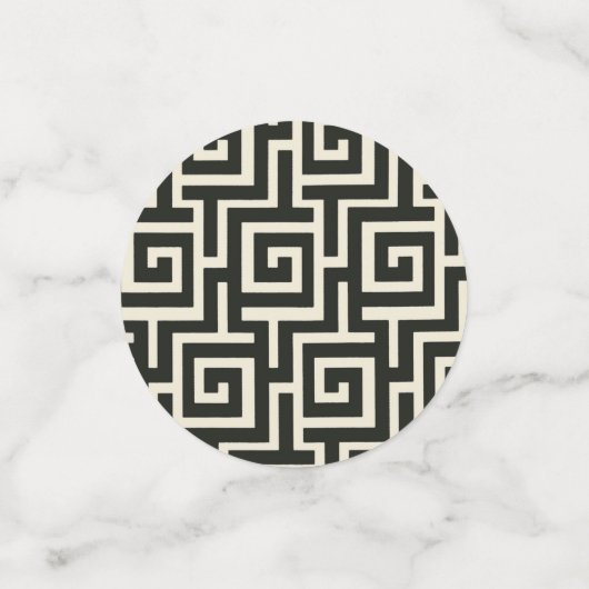 griechischer Key Black Konfetti (Klein Vorderseite)