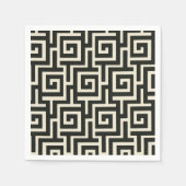 griechischer Key Black Serviette (Vorderseite)