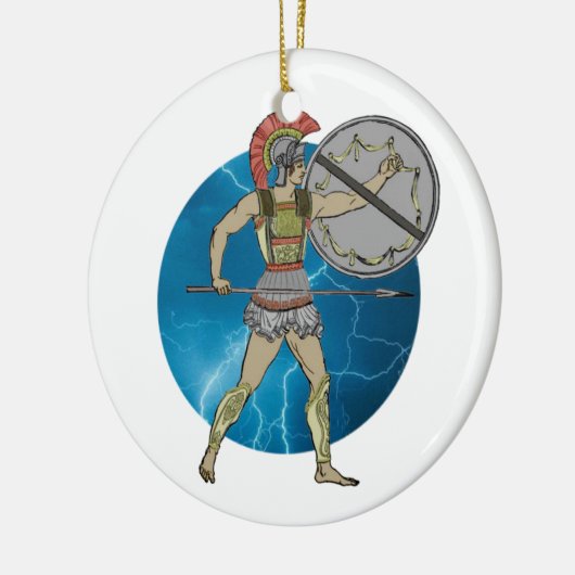 Griechischer Krieger Keramik Ornament (Links)