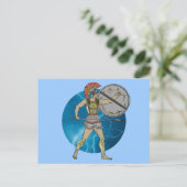 Griechischer Krieger Postkarte (Stehend Vorderseite)