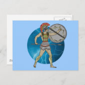 Griechischer Krieger Postkarte (Vorne/Hinten)