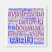 Griechischer Kühlschrankmagnet für Lebensmittel (Vorne)