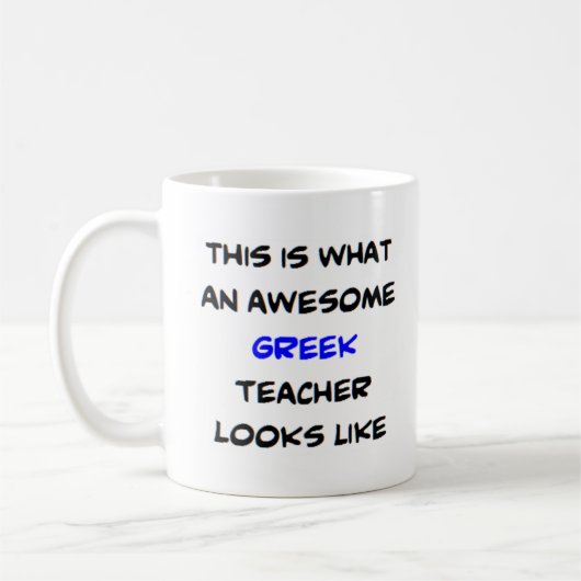 griechischer Lehrer, phantastisch Kaffeetasse (Links)
