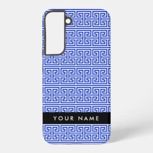 Griechischer Mäander Schlüsselanhänger Blau, Dein Samsung Galaxy Hülle