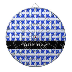 Griechischer Mäander-Schlüsselanhänger Blau, Ihr N Dartscheibe