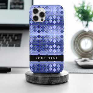 Griechischer Mäander-Schlüsselanhänger Blau, Ihr N iPhone 15 Pro Max Hülle