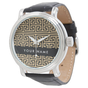 Griechischer Mäander-Schlüsselanhänger H Brown, Ih Armbanduhr