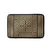 Griechischer Mäander-Schlüsselschmuck - Schwarz un Badematte (Vorderseite)