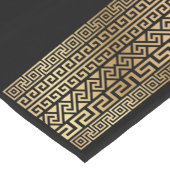 Griechischer Mäander-Schlüsselschmuck - Schwarz un Kurzer Tischläufer (Ecke)