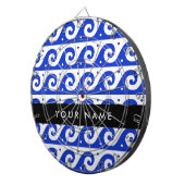 Griechischer Masander-Schlüssel, Wave Key, Blau, I Dartscheibe (Vorderseite rechts)