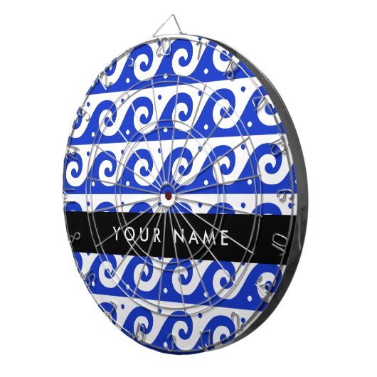 Griechischer Masander-Schlüssel, Wave Key, Blau, I Dartscheibe (Vorderseite rechts)