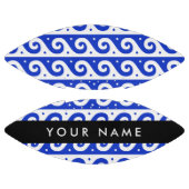 Griechischer Masander-Schlüssel, Wave Key, Blau, I Football (Paneele)