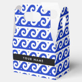 Griechischer Masander-Schlüssel, Wave Key, Blau, I Geschenkschachtel (Geöffnet)