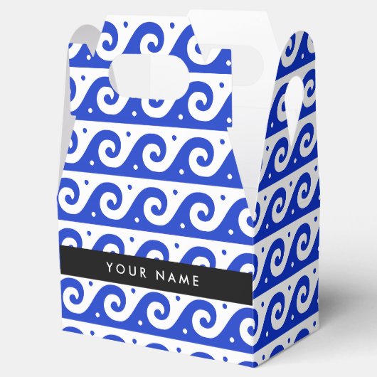 Griechischer Masander-Schlüssel, Wave Key, Blau, I Geschenkschachtel (Geöffnet)