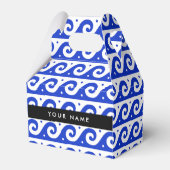 Griechischer Masander-Schlüssel, Wave Key, Blau, I Geschenkschachtel (Vorderseite)