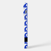 Griechischer Masander-Schlüssel, Wave Key, Blau, I iPhone Hülle (Linke Seite)