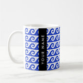 Griechischer Masander-Schlüssel, Wave Key, Blau, I Kaffeetasse (Links)