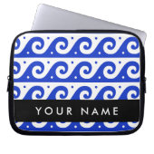 Griechischer Masander-Schlüssel, Wave Key, Blau, I Laptopschutzhülle (Vorderseite)