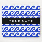 Griechischer Masander-Schlüssel, Wave Key, Blau, I Mousepad (Vorne)
