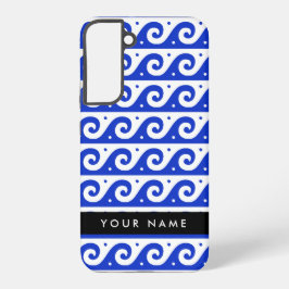 Griechischer Masander-Schlüssel, Wave Key, Blau, I Samsung Galaxy Hülle